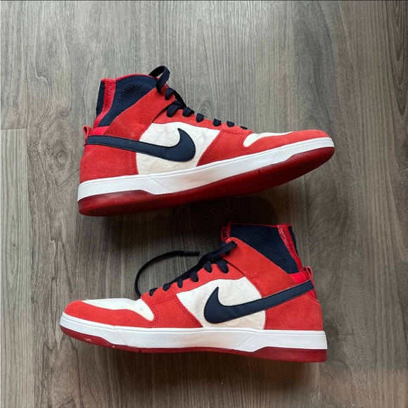 Nike SB Dunk High Elite University Red ‘Skate Longer’ Mens US10 - Picture 2 of 8
